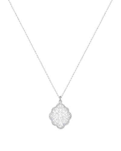 Halskette Ornament Floral Swarovski® Kristalle 925 Silber 2
