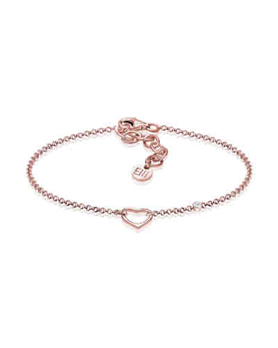 Armband Herz Solitär Diamant (0.02 ct.) 925 Silber Sofia