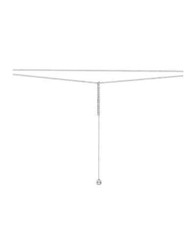 Halskette Y-Kette Solitär Swarovski® Kristalle 925 Silber 2