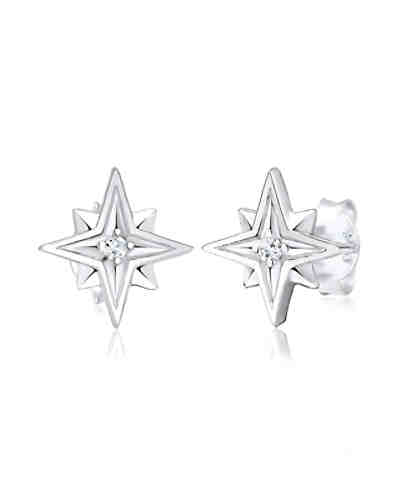 Ohrringe Sterne Astro Topas Edelstein 925 Sterling Silber