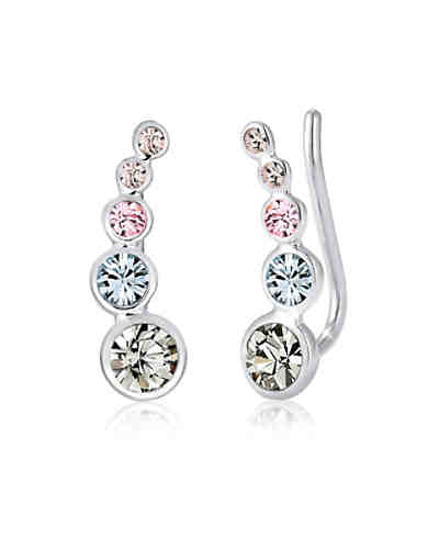 Ohrringe Earcuff Kreis Swarovski® Kristalle 925 Silber