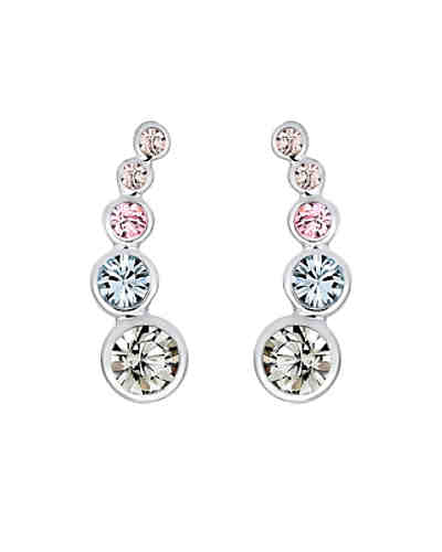 Ohrringe Earcuff Kreis Swarovski® Kristalle 925 Silber 2