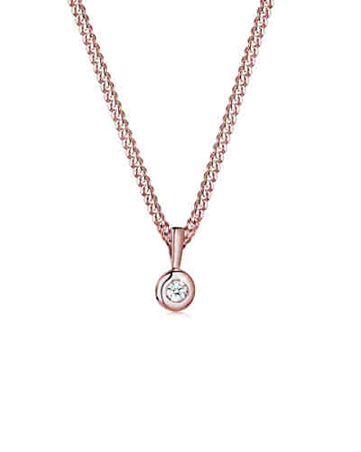 Halskette Kreis Diamant 925 Sterling Silber