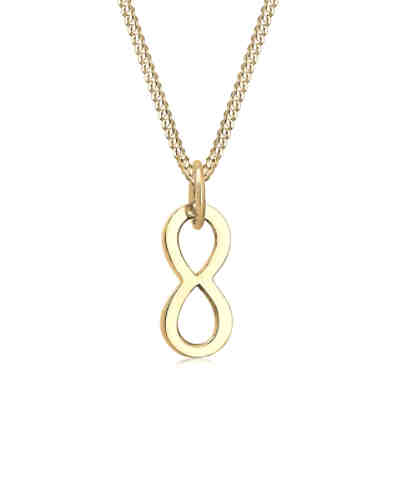 Halskette Infinity Liebe Unendlichkeit Symbol 585 Gelbgold