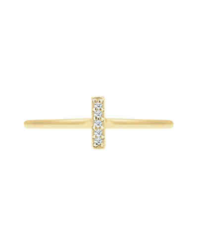 Ring Kreuz Symbol Geo Diamant (0.05 ct.) 375 Gelbgold 2