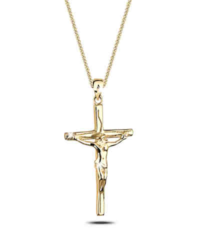Goldhimmel Halskette Kreuz Konfirmation Kommunion Jesus 925 Silber