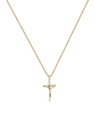 Goldhimmel Halskette Kreuz Konfirmation Kommunion Jesus 925 Silber 2
