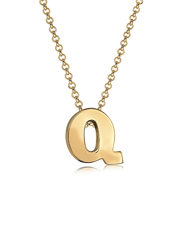 Halskette Buchstabe Q Initialen Trend Minimal 925 Silber