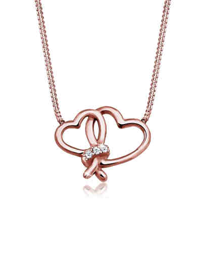 Halskette Herz Liebe Diamant (0.06 ct.) 925 Silber