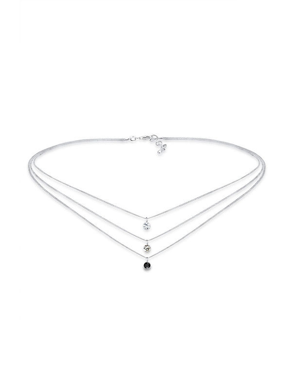 Halskette Choker Swarovski® Kristalle 925 Silber