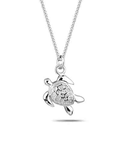 Halskette Schildkröte Meer 925 Sterling Silber