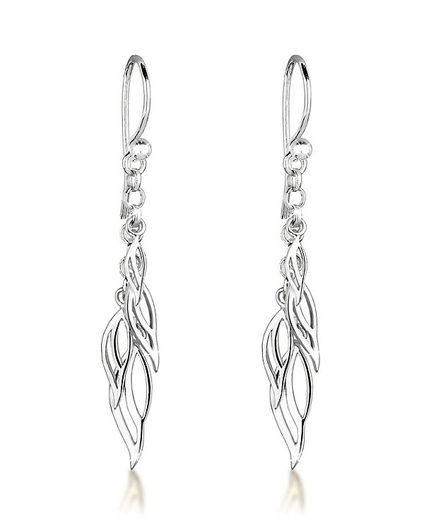 Ohrringe Blätter Boho Hippie Festival 925 Silber