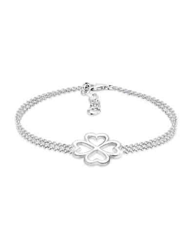 Armband Kleeblatt Glücksbringer Luck 925 Silber