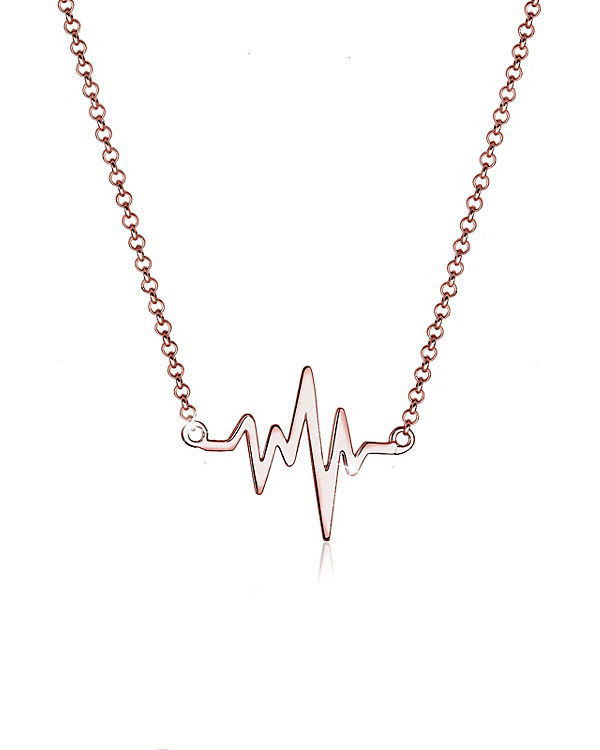 Halskette Herzschlag Liebe Geo 925 Sterling Silber