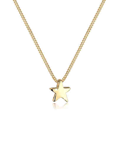 Goldhimmel Halskette Stern Astro Himmel 925 Sterling Silber