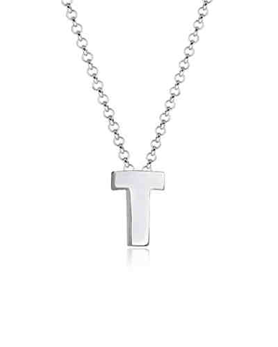 Halskette Buchstabe T Initialen Trend Minimal 925 Silber