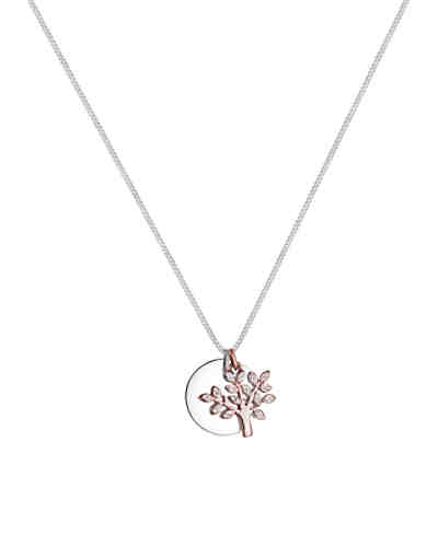 Halskette Lebensbaum Kreis Swarovski® Kristalle 925 Silber 2