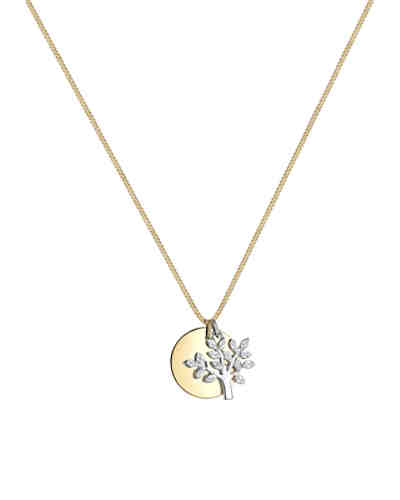 Halskette Lebensbaum Kreis Swarovski® Kristalle 925 Silber 2