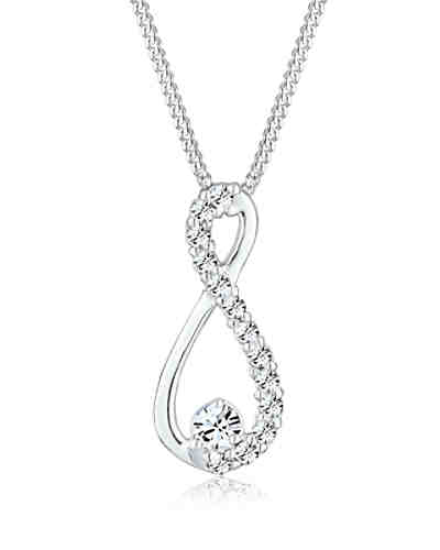 Halskette Infinity Swarovski® Kristall 925 Sterling Silber