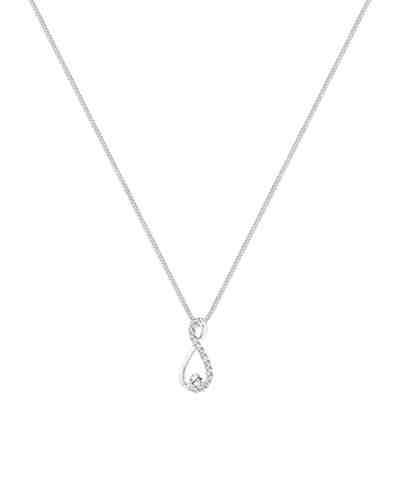 Halskette Infinity Swarovski® Kristall 925 Sterling Silber 2