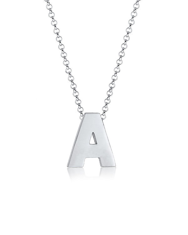 Halskette Buchstabe A Initialen Minimal 925 Sterling Silber