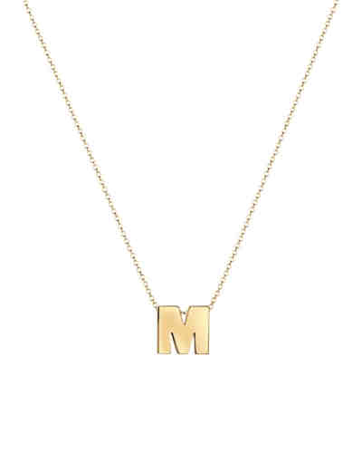 Halskette Buchstabe M Initialen Trend Minimal 925 Silber 2
