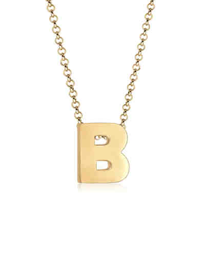 Halskette Buchstabe B Initialen Trend Minimal 925 Silber