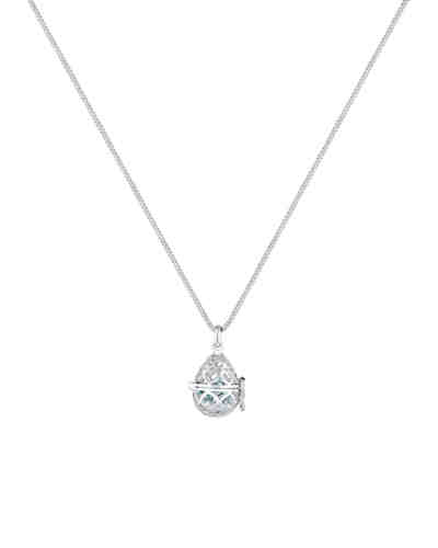 Halskette Medallion Herz Swarovski® Kristalle 925 Silber 2