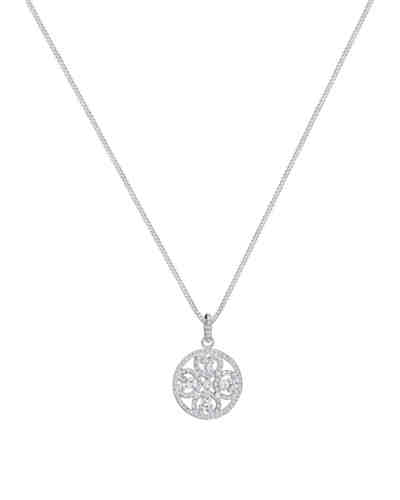 Halskette Ornament Herz Swarovski® Kristalle 925 Silber 2