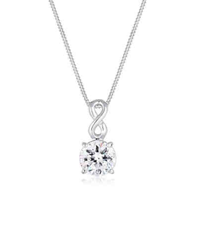 Halskette Infinity Swarovski® Kristalle 925 Silber