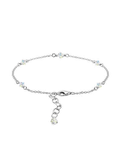 Fußschmuck Swarovski Kristalle 925 Sterling Silber 2