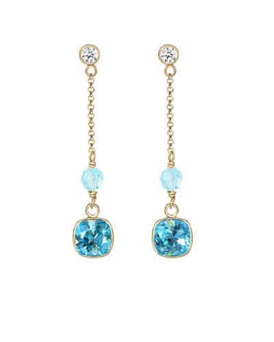Ohrringe Hänger Swarovski® Kristalle 925 Sterling Silber 2