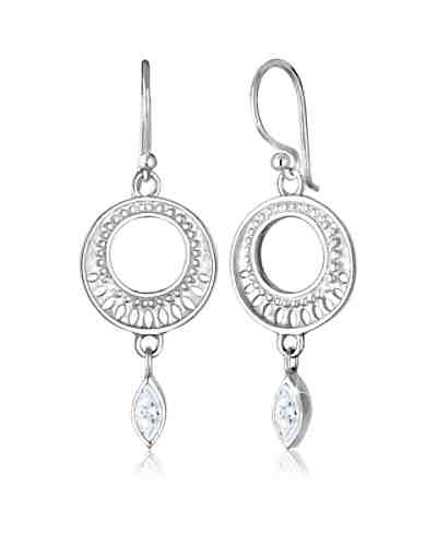 Ohrringe Ornament Zirkonia Marquise 925 Sterling Silber