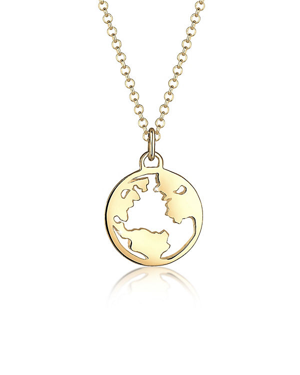 Halskette Weltkugel Globus Wanderlust Reisen 925 Silber