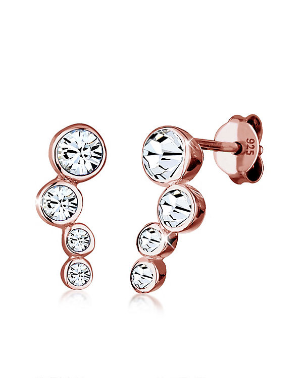 Ohrringe Rund Swarovski® Kristalle 925 Sterling Silber