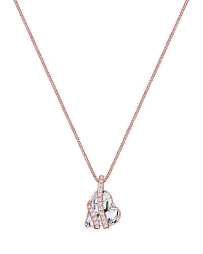 Halskette Herz Swarovski® Kristalle 925 Silber 2