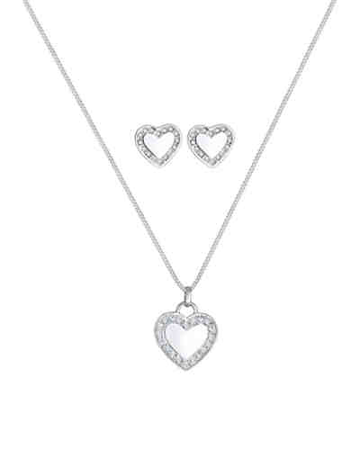 Schmuckset Herz Love Swarovski® Kristalle 925 Silber 2