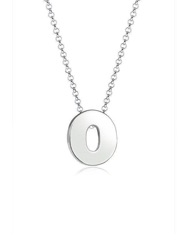 Halskette Buchstabe O Initialen Trend Minimal 925 Silber