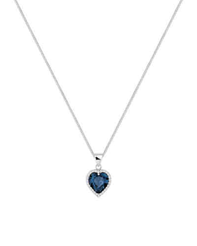 Halskette Herz Edel Swarovski® Kristalle 925 Silber 2