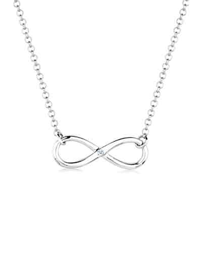 Halskette Infinity Pure Diamant (0.03 ct.) 925 Silber
