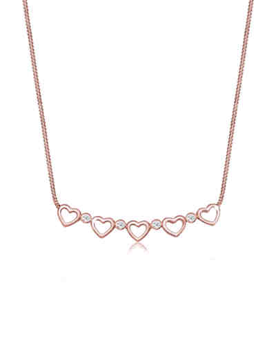 Halskette Herz Unendlich Diamant (0.08 ct.) 925 Silber