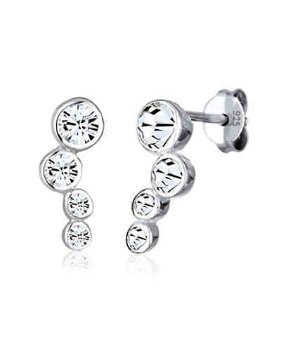 Ohrringe Rund Swarovski® Kristalle 925 Sterling Silber