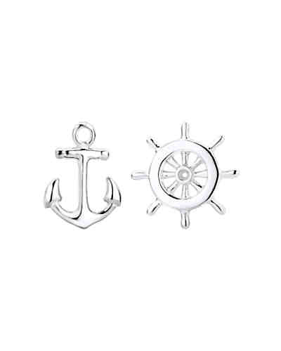 Ohrringe Anker Steuerrad Maritim Sailor Filigran 925 Silber 2