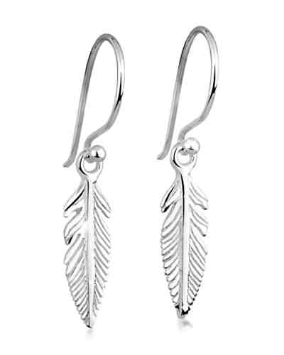 Ohrringe Feder Filigran Boho Festival 925 Silber