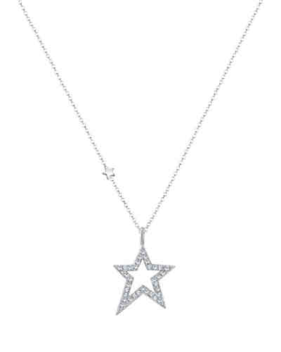 Halskette Stern Astro Swarovski® Kristalle 925 Silber 2