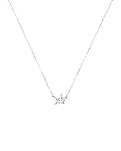 Halskette Vogel Kranich Oregami Geo 925 Sterling Silber 2