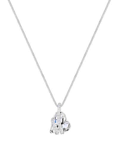 Halskette Herz Swarovski® Kristalle 925 Silber 2