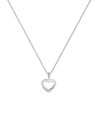 Halskette Herz Filigran Diamant (0.02 ct.) 925 Silber Sharon 2