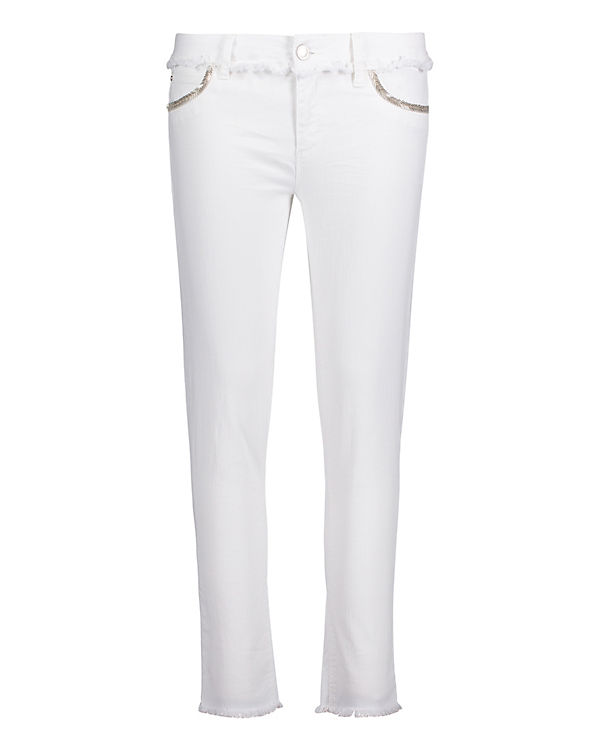 Skinny Fit-Jeans mit Strass