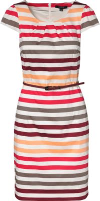 Comma kleid grau weiss gestreift | Trendige Kleider für ...